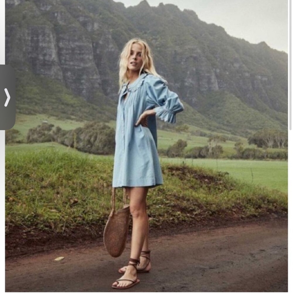 Dôen Parisian Chambray Mini Dress
